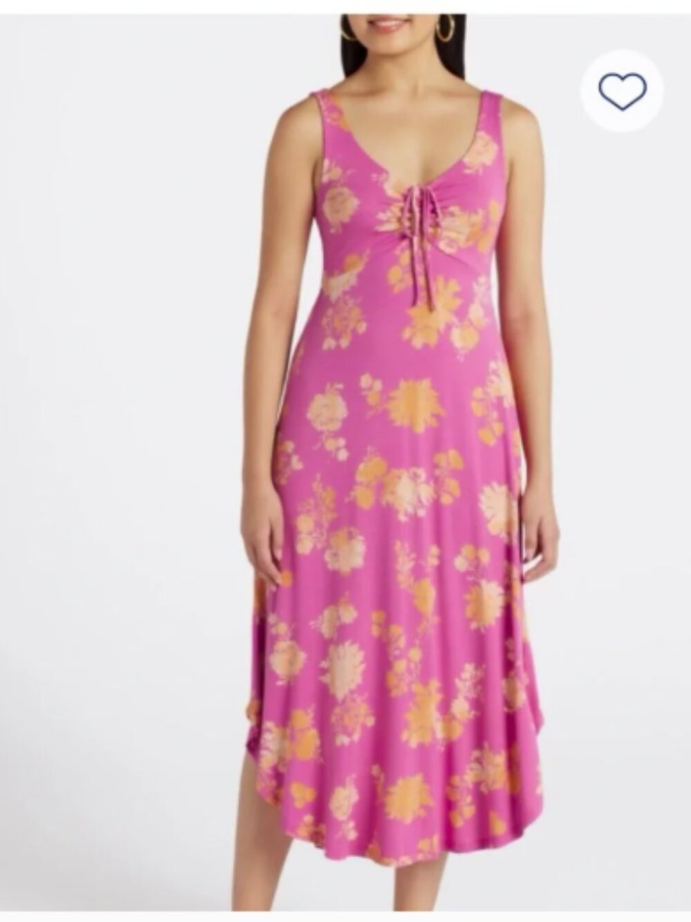 Z Supply Jamie Boho Floral Midi Body Contour Dress Casual Stretch Size M EUC